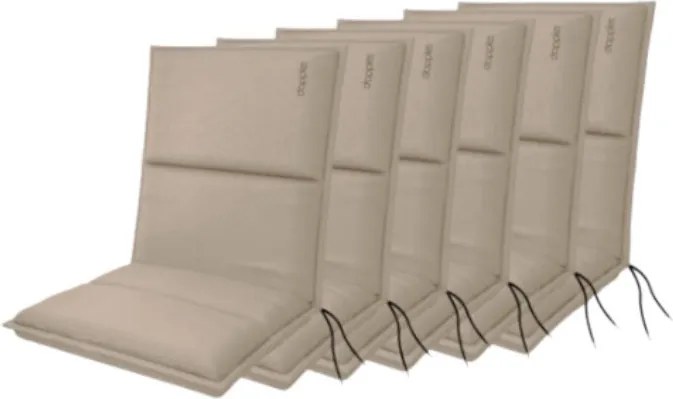 Doppler CITY 4417 niski - zestaw 6 szt. zestaw 6 szt. poduszek na krzesło z niskim oparciem