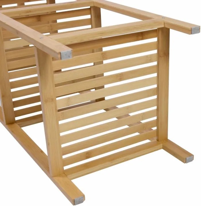 Regał bambusowy, 5 półek, kwadratowy 33 x 33 x 146 cm.