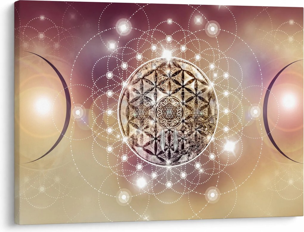 Obraz - Mandala z elementami (70x50 cm)