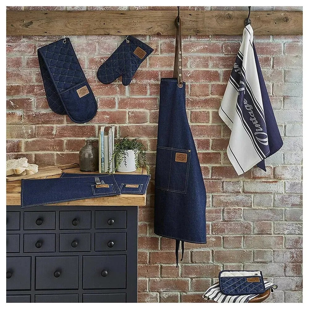Podwójna łapka kuchenna Cooksmart ® Oxford Denim