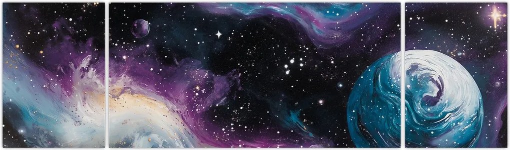Obraz - Malowany wszechświat (170x50 cm)