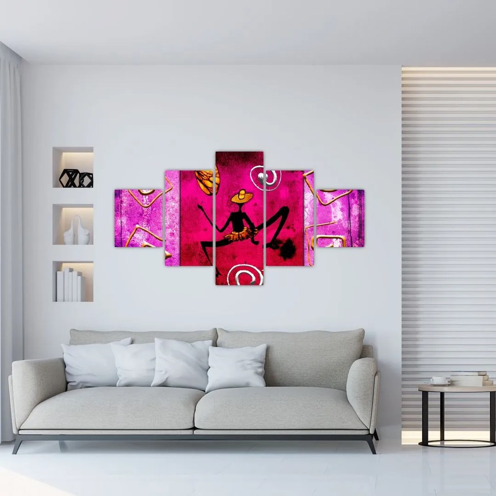 Obraz historycznego muralu (125x70 cm)