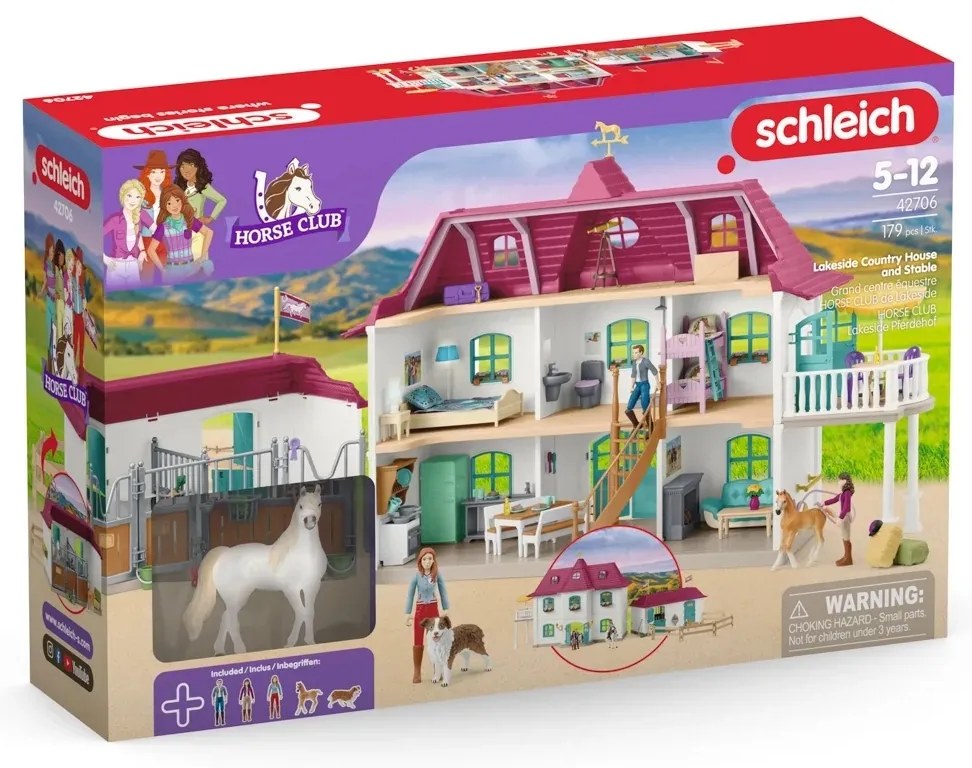 Schleich 42706 Wiejski dom i stajnia nad jeziorem