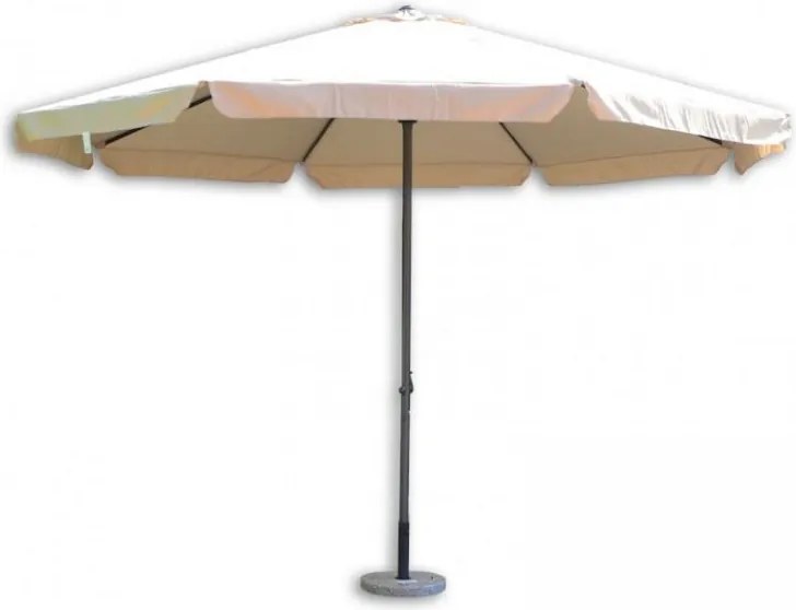 Parasol ogrodowy STANDART beżowy z korbką ø4 m