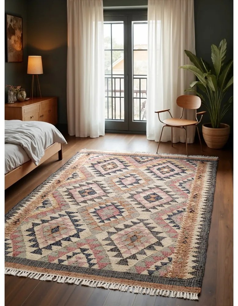 Szary dywan z juty tkany ręcznie 160x230 cm Roya Parsa – Elle Decoration