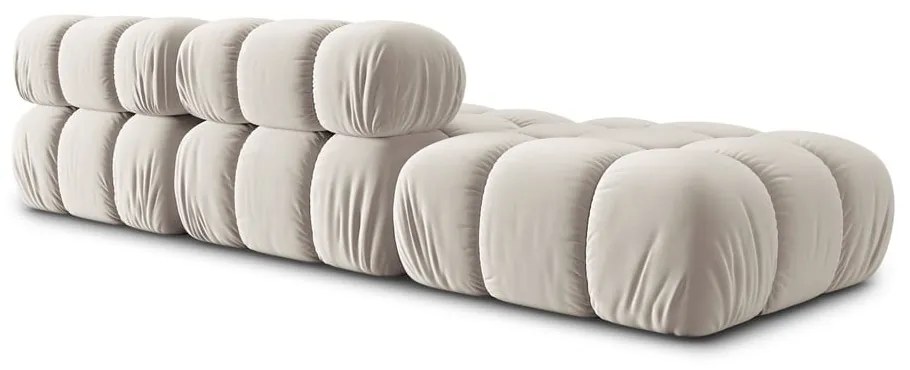 Beżowa aksamitna sofa modułowa 282 cm Bellis – Micadoni
