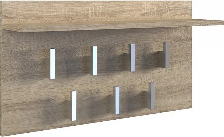 Wieszak Na Ubrania 2F| Dąb Sonoma | 70x20x40 cm | Nowoczesny Wieszak z Półką