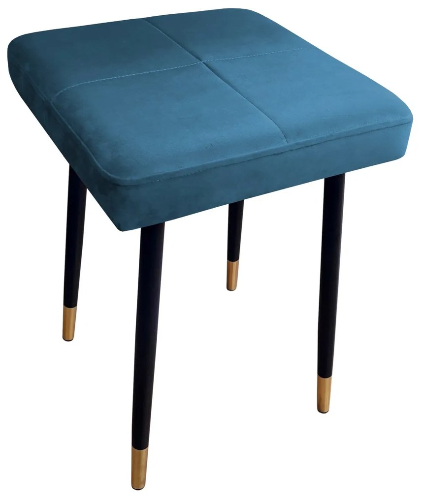 Taboret MAX MG33 niebieski podstawa czarna/złota