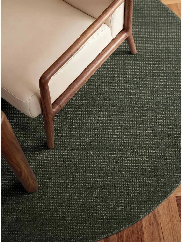 Ciemnozielony wełniany okrągły dywan tkany ręcznie ø 200 cm Greenwich – Ted Baker