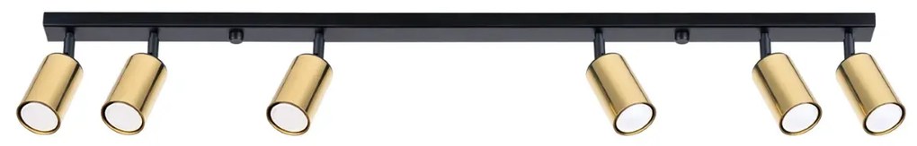 Listwa oświetleniowa WINX 6L czarna/złota SOLLUX  LIGHTING