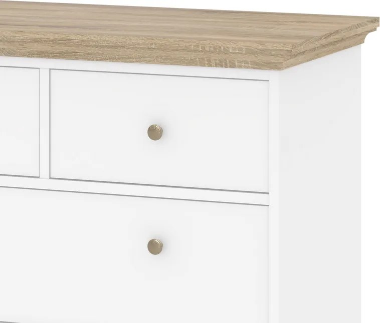 Komoda Paris 70305 biały - dąb sonoma