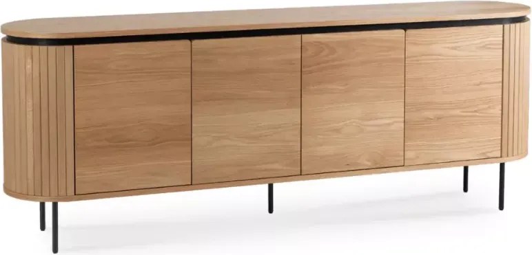 Komoda Estella 4-drzwiowa 200 cm – pojemna, nowoczesna z metalowymi nóżkami