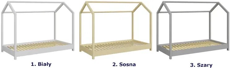 Białe sosnowe łóżko dziecięce 90x200 B0-T52
