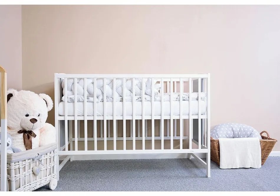 New Baby Łóżeczko dziecięce Polly, biało-szare