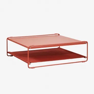 Stolik Pomocniczy Do Ogrodu, Który Można Przekształcić W Pufę, Wykonany Ze Stali Amaro Miód Żółty - Chocolate & Blk Frame - Sklum