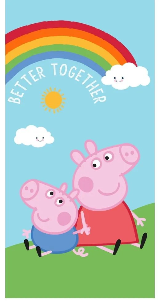 Bawełniany ręcznik dziecięcy 70x140 cm Peppa Pig – Jerry Fabrics