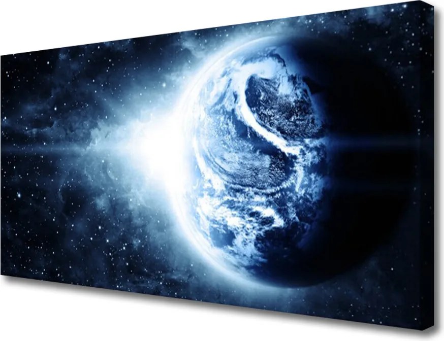 Obraz canvas Błękitna Planeta z Kosmosu