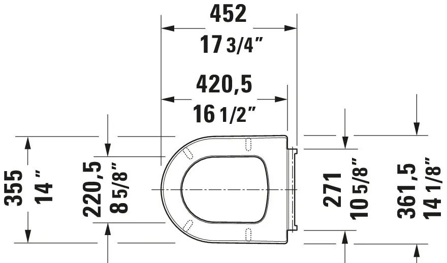 Uniwersalna deska sedesowa Duravit do ME by StarckBiała - z mechanizmem Soft-Close