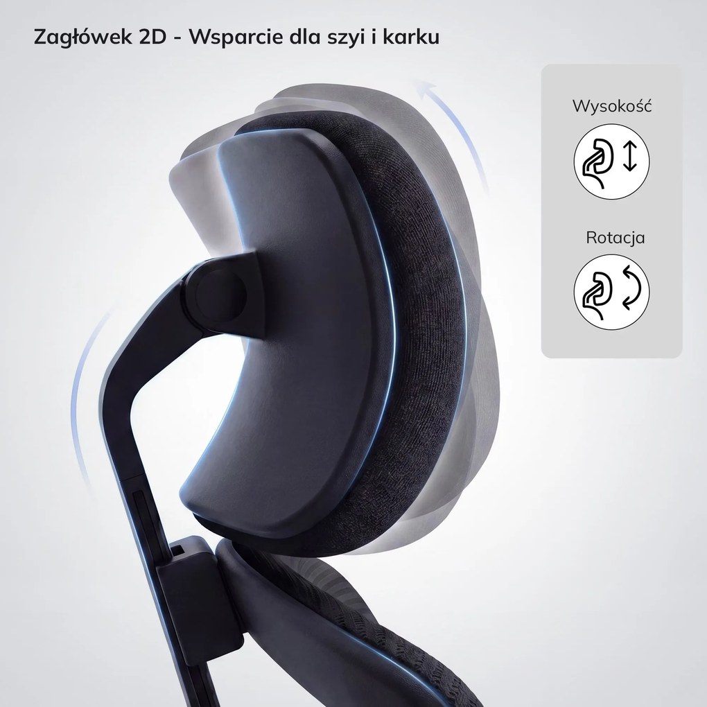 Ergonomiczny fotel biurowy czarny AXIS