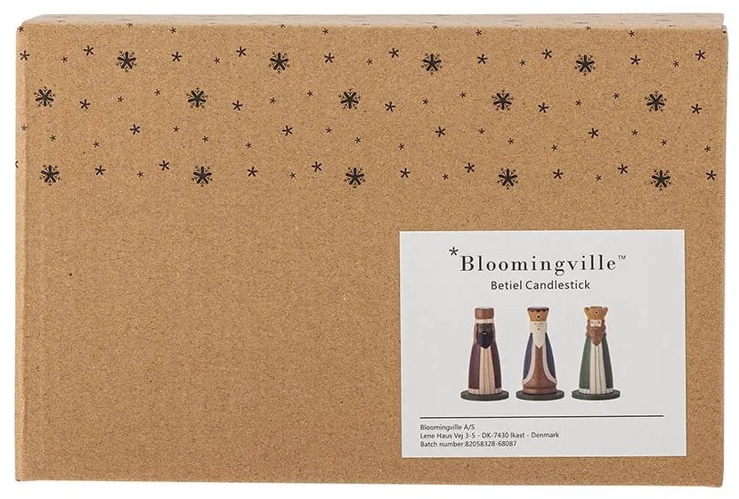 Drewniane świeczniki ze świątecznym motywem zestaw 3 szt. Betiel – Bloomingville
