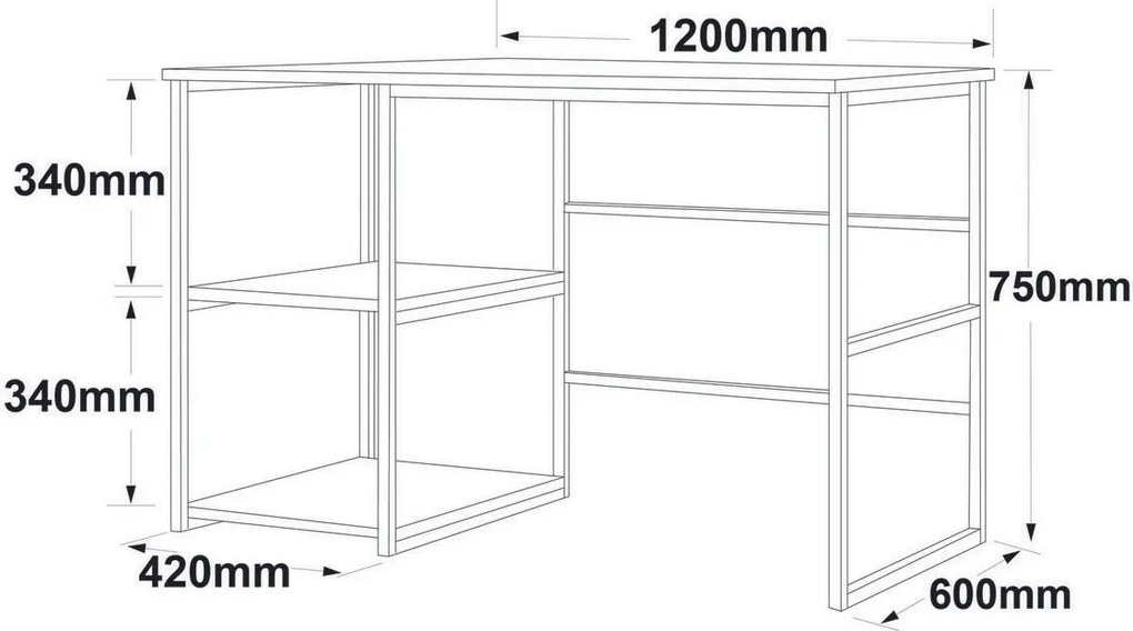 Biurko Vilge White Marble and Gold