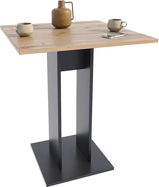 Kwadratowy Stolik Kuchenny Dąb Artisan + Czarny K9-P93