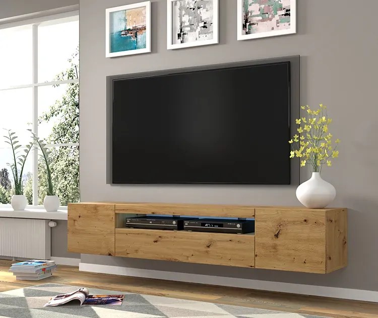 Szafka Pod Tv Stojąca Lub Ścienna Dąb Artisan Darma 4X