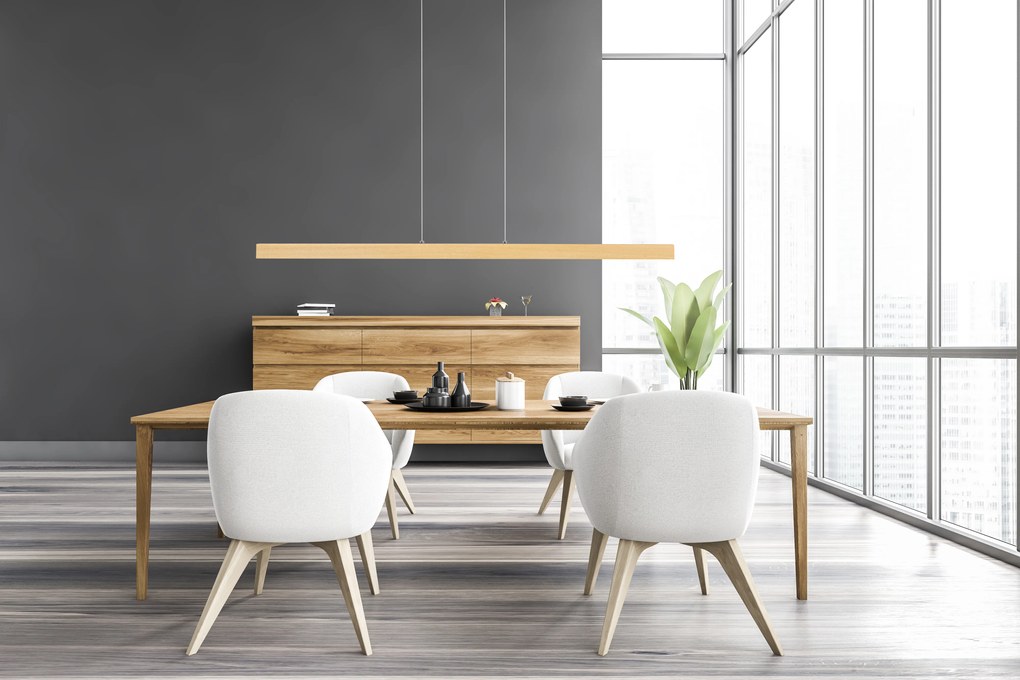 Lampa wisząca LED 115 cm z drewna jesionowego L115KB-4K-ESCHE wymienny