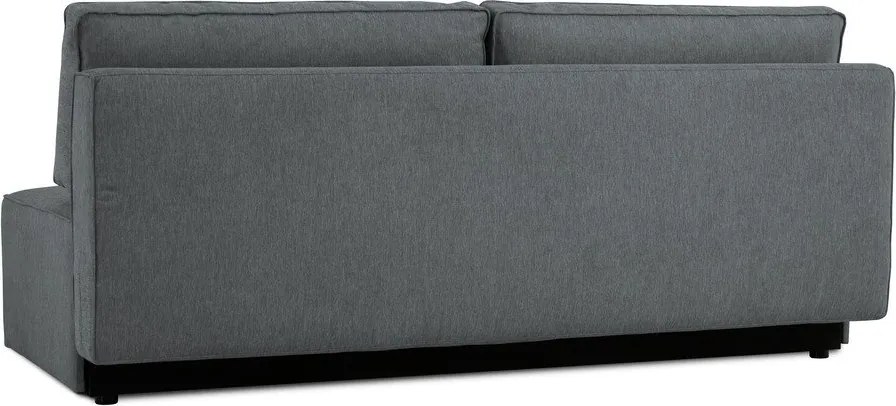 Ciemnoszara rozkładana/ze schowkiem sofa 202 cm Dora – Scandic