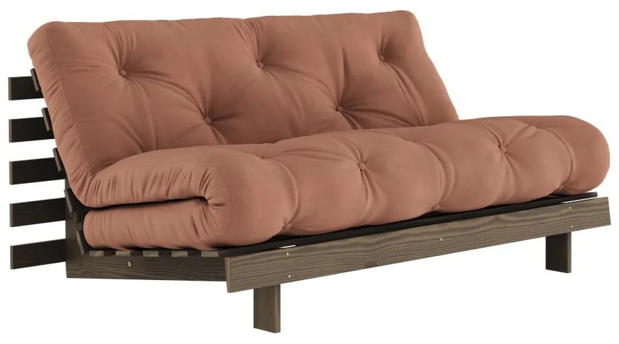 Pomarańczowomiedziana rozkładana sofa 160 cm Roots – Karup Design