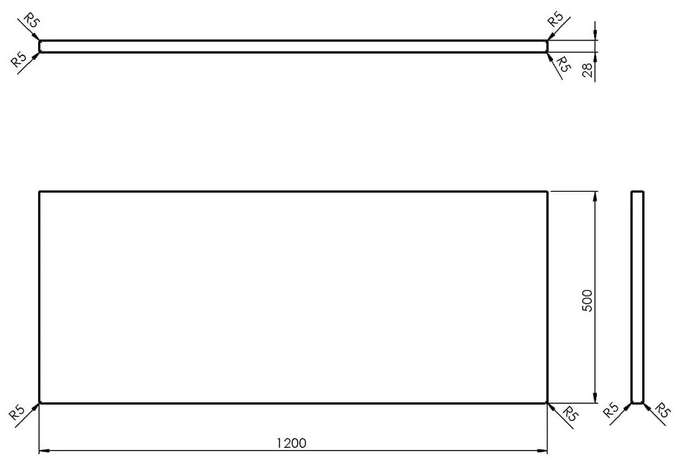 Blat łazienkowy z litego drewna dębowego w naturalnym kolorze 120x50 cm Woody – Sapho