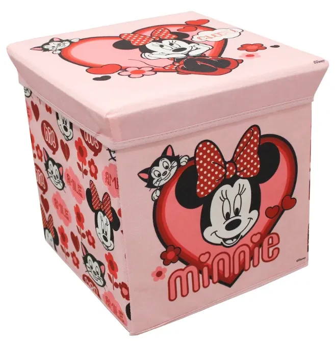 Pudełko na zabawki MINNIE MOUSE 30x30 cm różowe