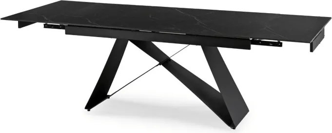 Stół Rozkładany Prostokątny VICTOR 160-240 cm Ceramiczny Czarny do Jadalni Nowoczesny Loft