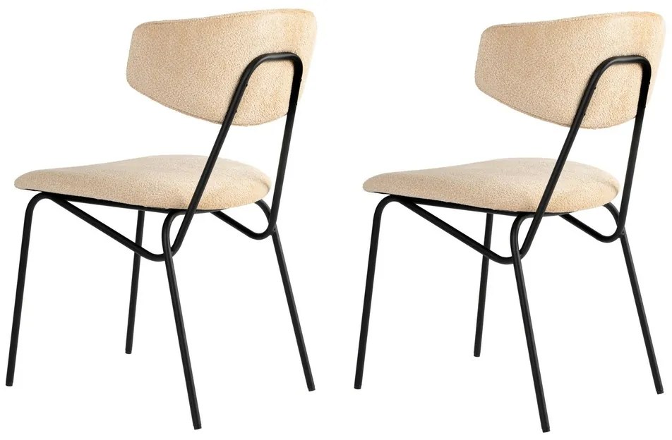 Zestaw krzeseł do jadalni Nancy Beige and Black, 2szt.