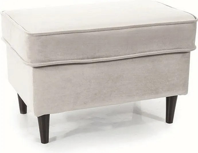 Pufa RON VELVET jasnoszara