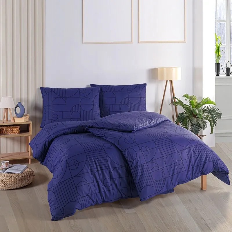 BedTex Bawełniana pościel Geo Future Dusk, 140 x200 cm, 70 x 90 cm, 140 x 200 cm, 70 x 90 cm