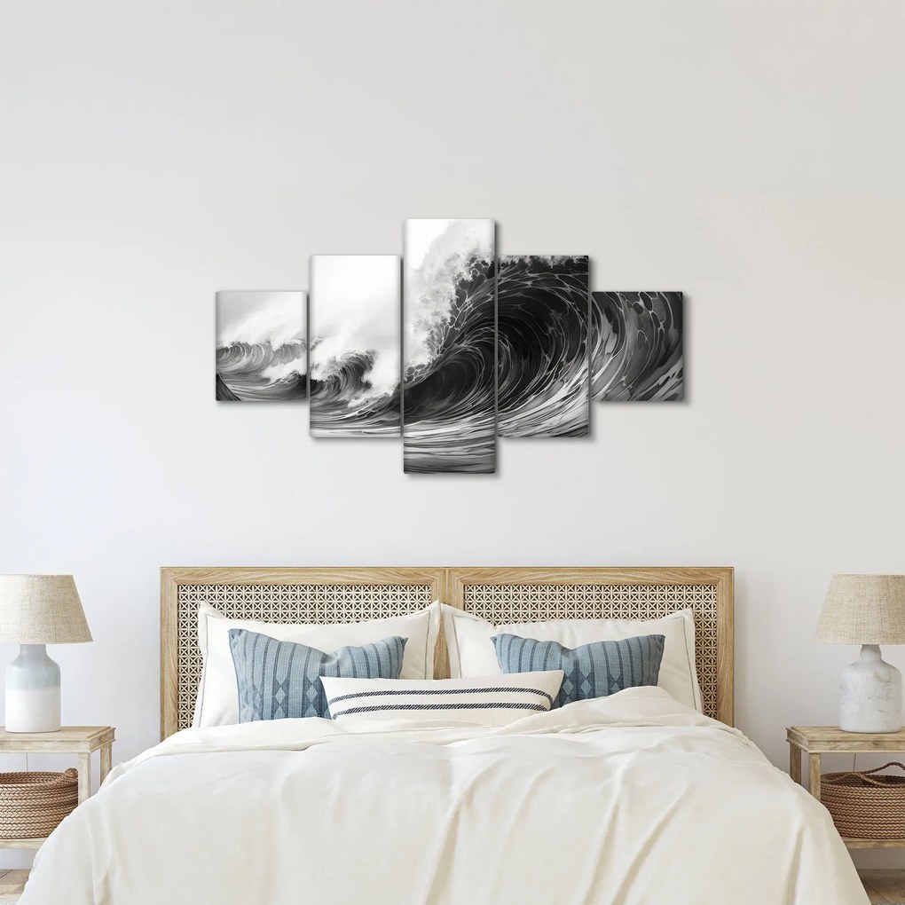 Obraz - Malowanie fal (125x70 cm)