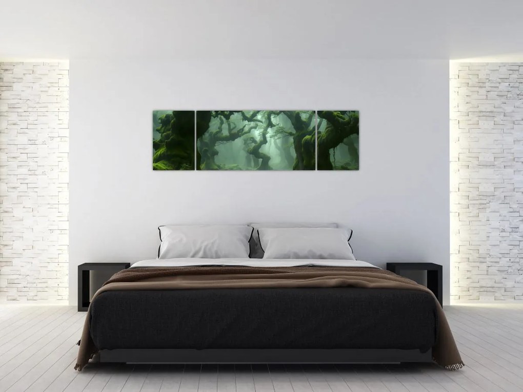 Obraz - Las porośnięty mchem (170x50 cm)