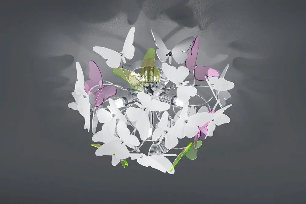 Lampa dziecięca z plastikowym kloszem ø 45 cm Butterfly – Reality