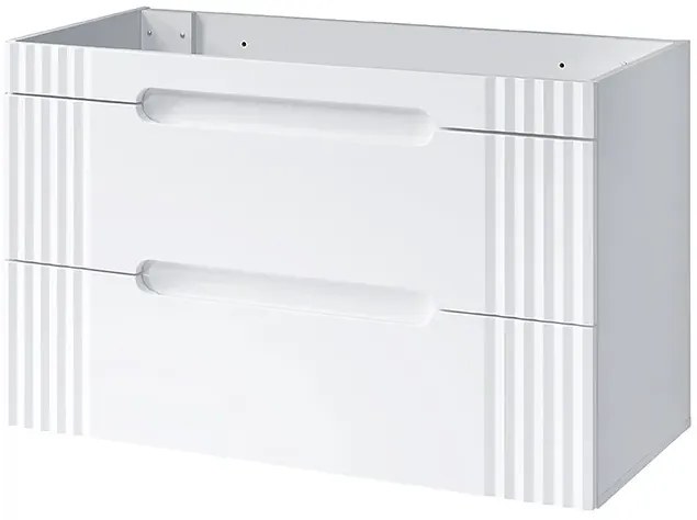 Biała szafka łazienkowa z szufladami 100 cm N1-G72