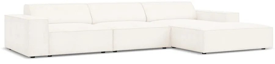 Beżowy narożnik (prawostronny) z materiału bouclé Jodie – Micadoni Home