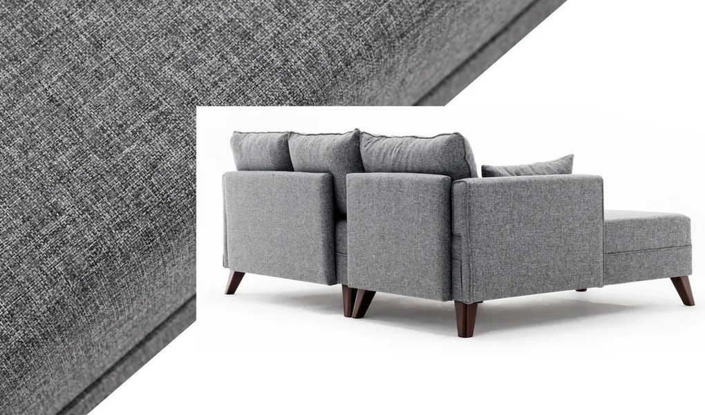 Sofa narożna Bella Narożnik Lewy 2 Szary