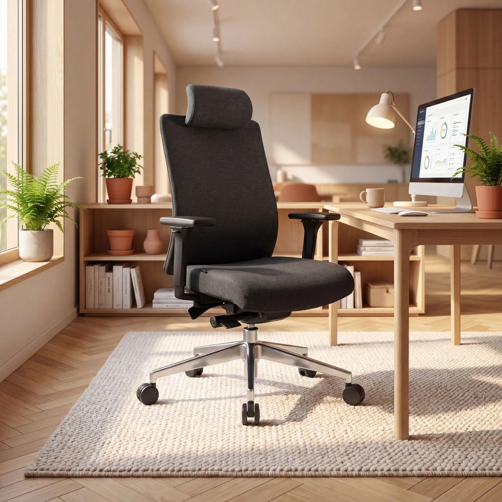 Fotel biurowy ergonomiczny czarny VECTOR