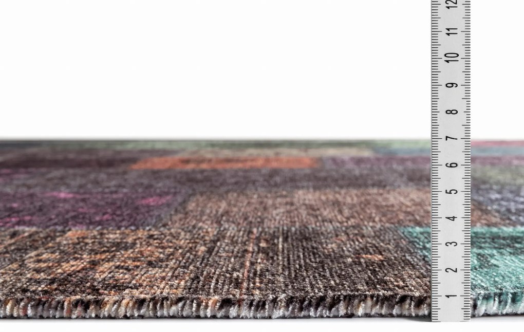 Dywan nowoczesny Michele Patchwork multikolorowy  80 cm x 195 cm