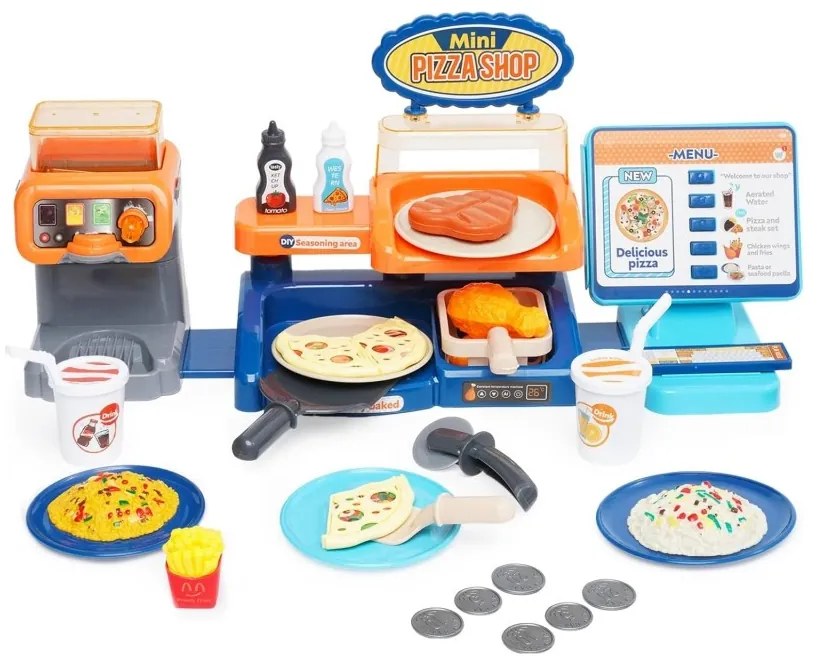 Woopie sklep restauracja fast food mini pizza shop 35 el.