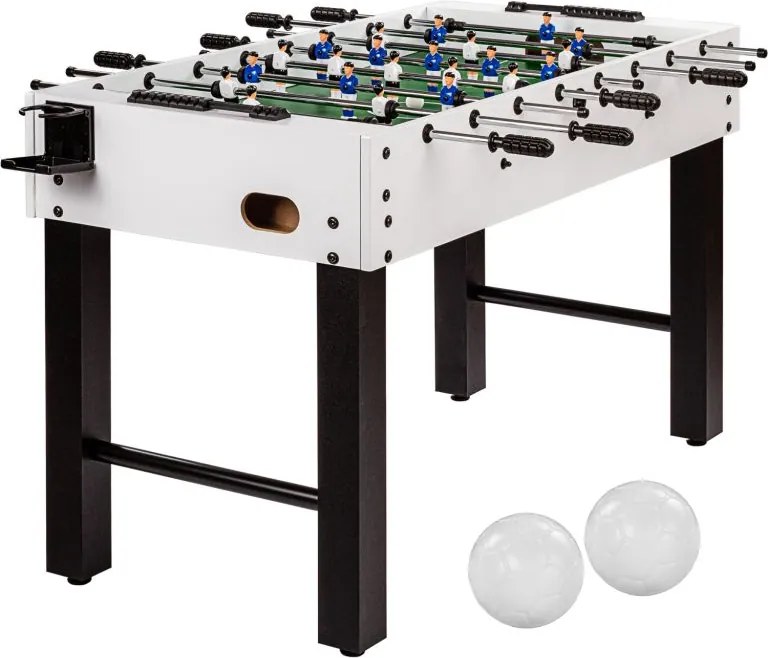 Stół piłkarski GamesPlanet® Glasgow, 121x101x79 cm, biały