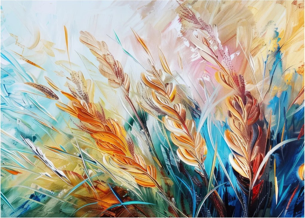 Obraz na szkle - Pszenica, abstrakcja (70x50 cm)
