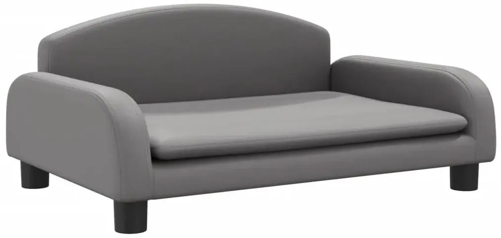 Szara kanapa dla dzieci z ekoskóry - Velira 4X