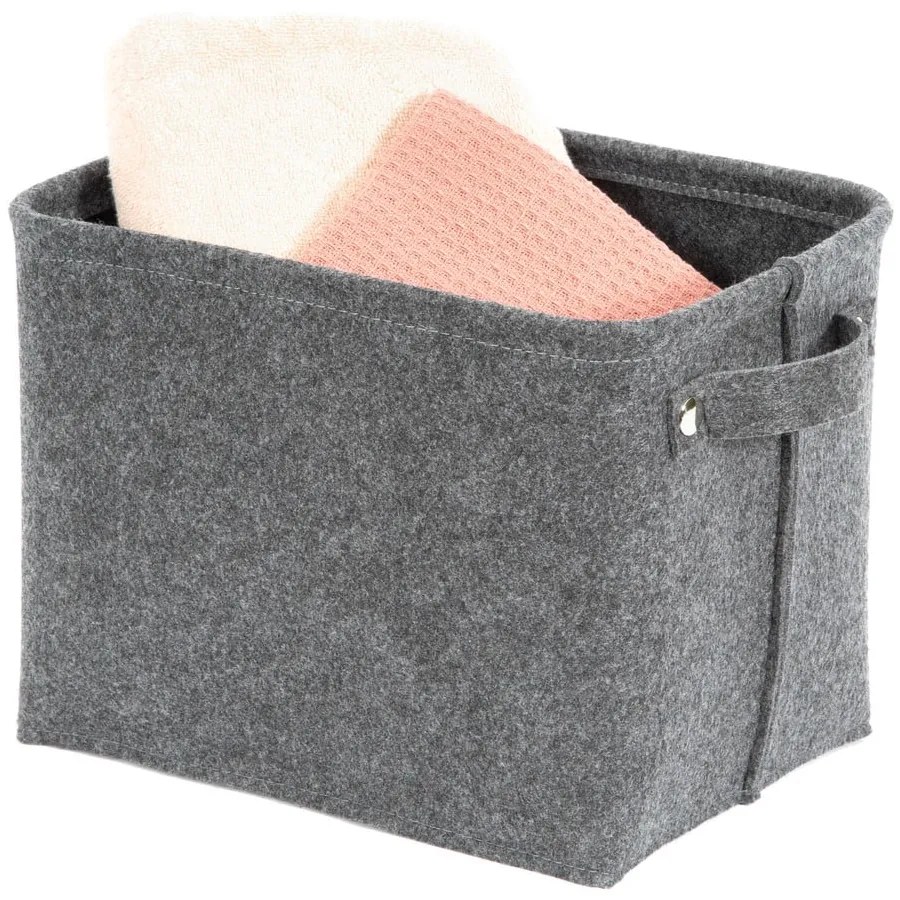 Szary filcowy koszyk Compactor Felt Basket, 29x24 cm