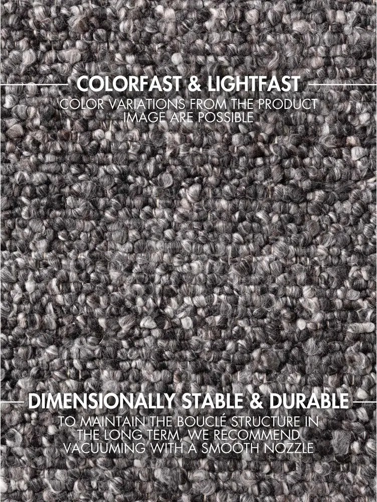 Ciemnoszary dywan z materiału bouclé tkany ręcznie 160x230 cm Notting Hill Portobello – Ted Baker